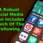 A Robust Social Media Plan Includes Which Of The Following
