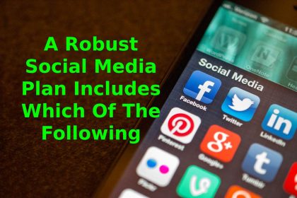 A Robust Social Media Plan Includes Which Of The Following