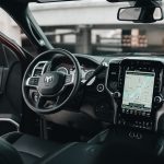 A picture of the interior of a car.